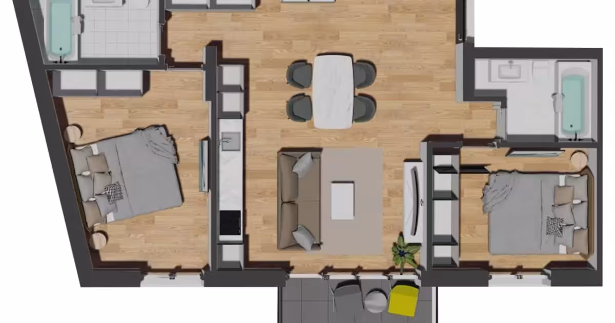 Apartament de vânzare cu 3 camere în Florești