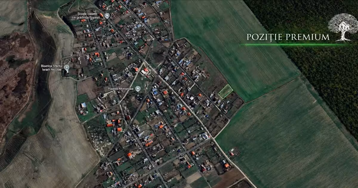 Teren Construcții intravilan de vânzare de 1621 mp, în Frumușani