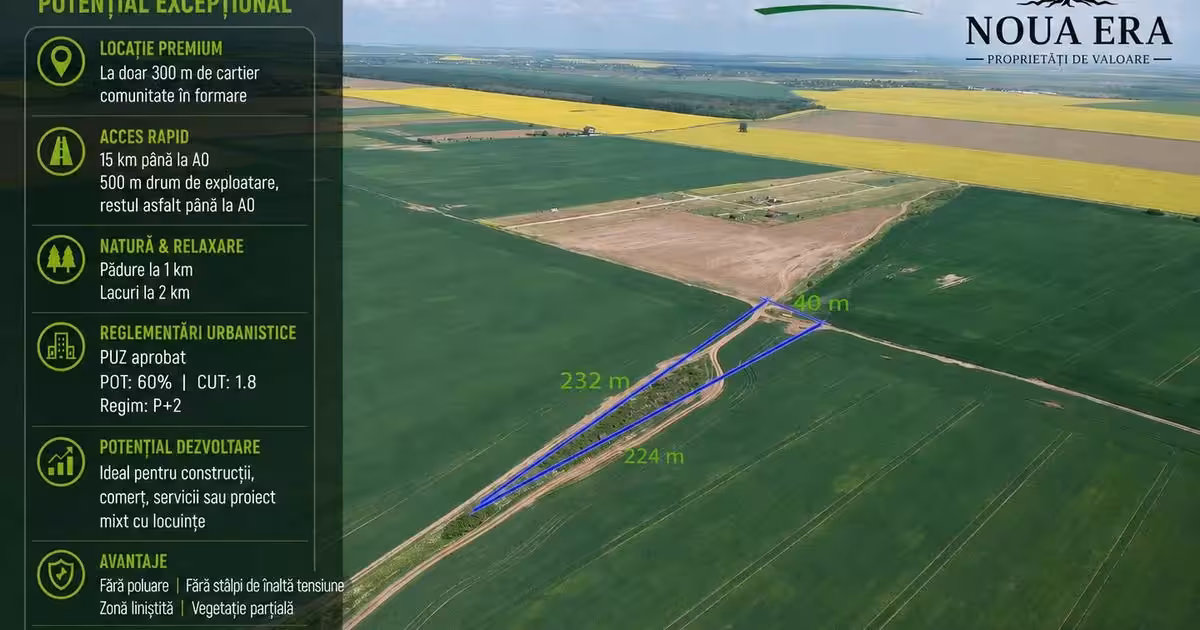 Teren Construcții intravilan de vânzare de 4750 mp, în Frumușani