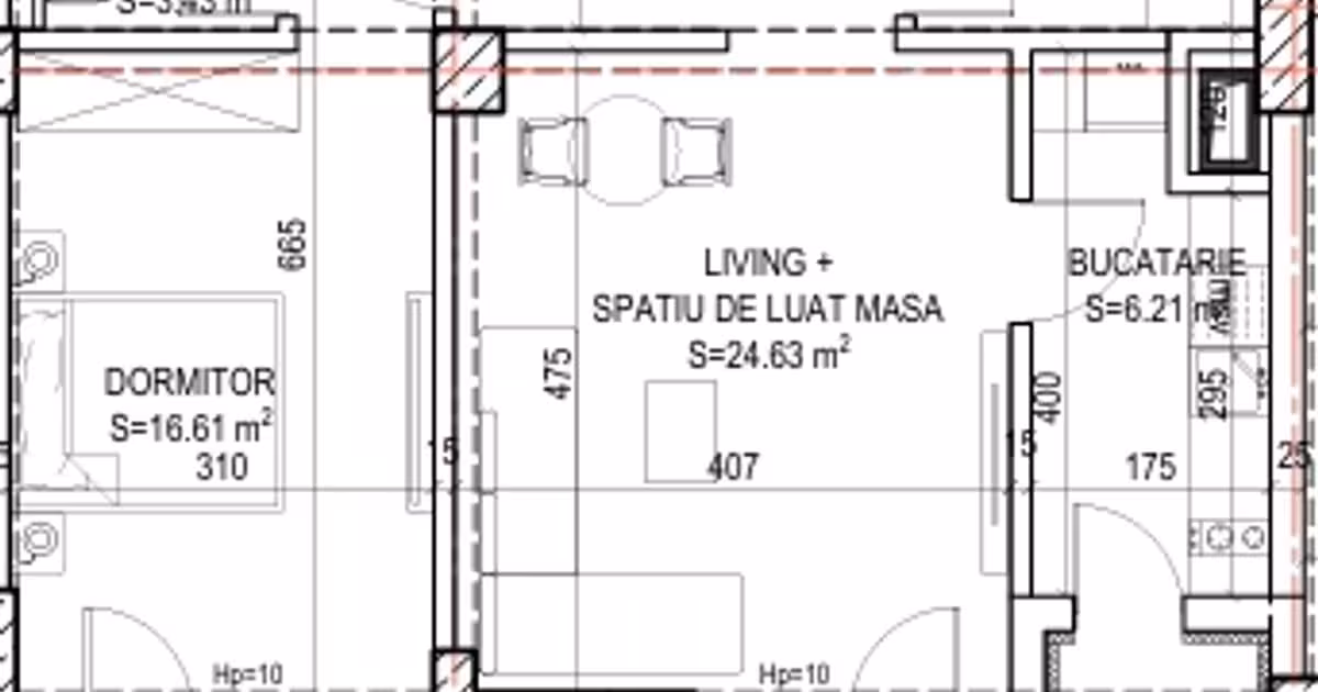 Apartament de vânzare cu 2 camere în Popești-Leordeni
