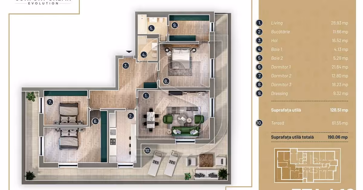 Apartament de vânzare cu 4 camere în zona Rahova, Sector 5