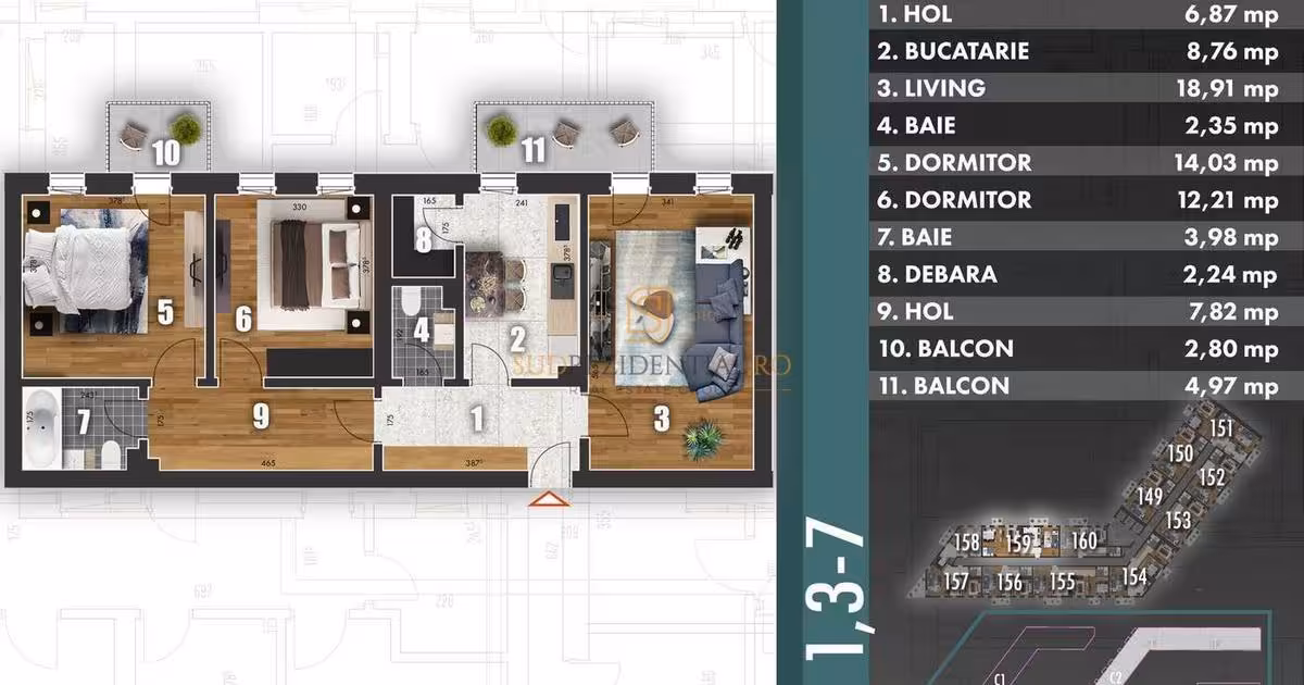 Apartament de vânzare cu 3 camere în zona Berceni, Sector 4