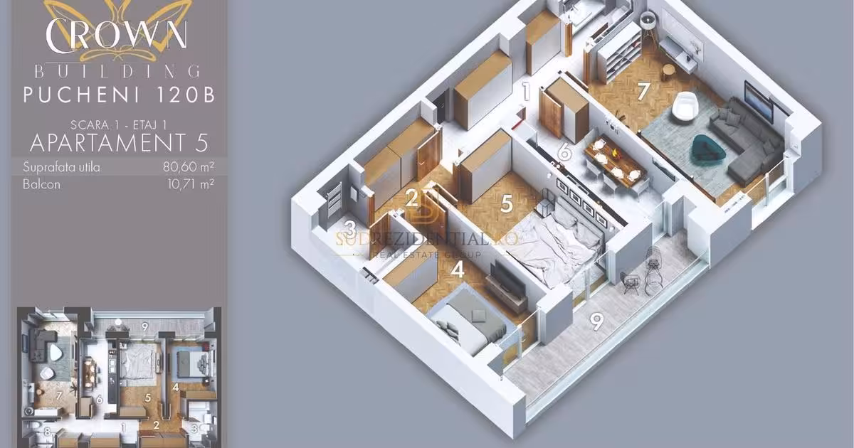 Apartament de vânzare cu 3 camere în zona Rahova, Sector 5