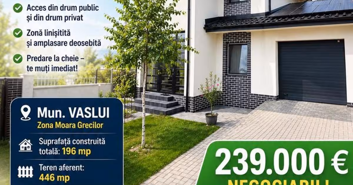 Casă individuală de vânzare cu 4 camere, mobilată în zona Central, Vaslui