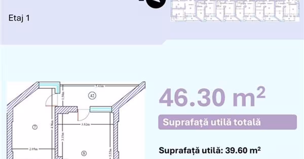 Apartament de vânzare cu 2 camere în Mamaia