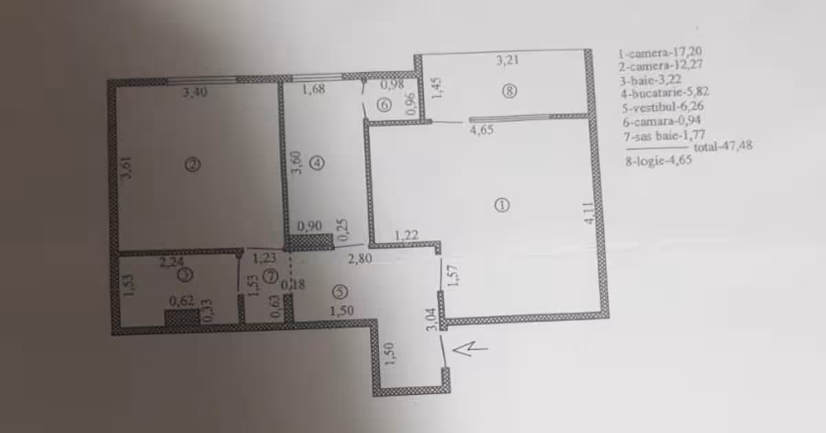 Apartament de vânzare cu 2 camere în zona Micro 20, Galați