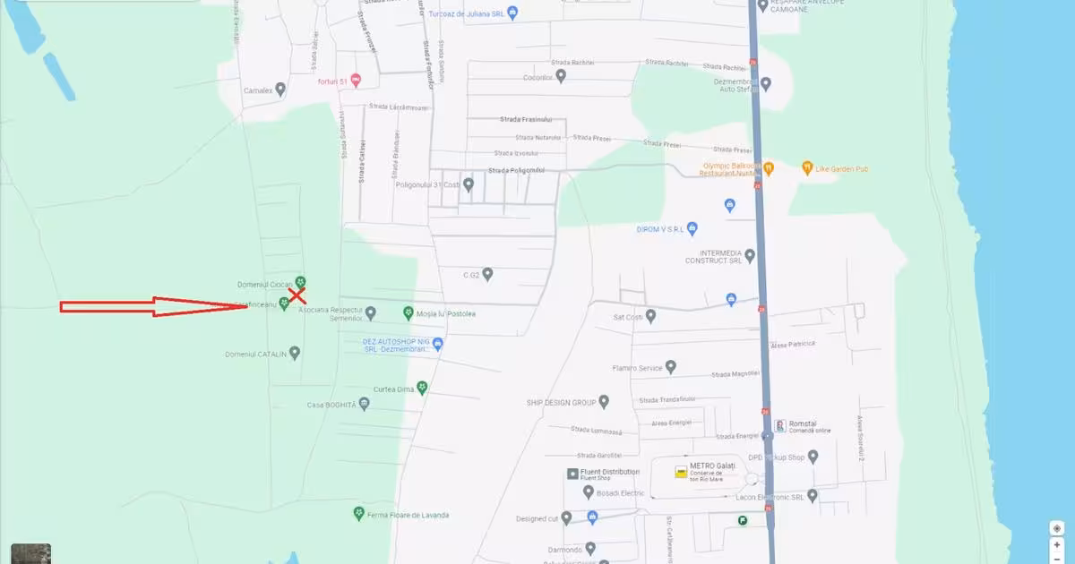 Teren Construcții extravilan de vânzare de 2700 mp, în zona Nord, Galați