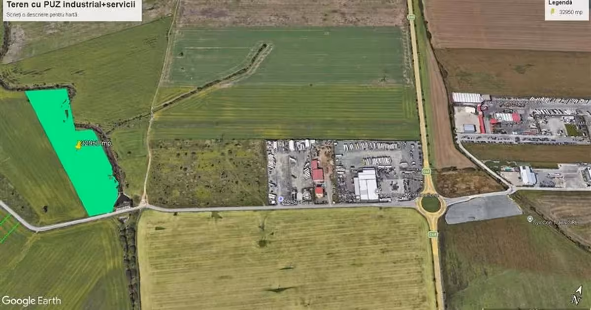 Teren agricol extravilan de vânzare de 32950 mp, în zona Micălaca, Arad