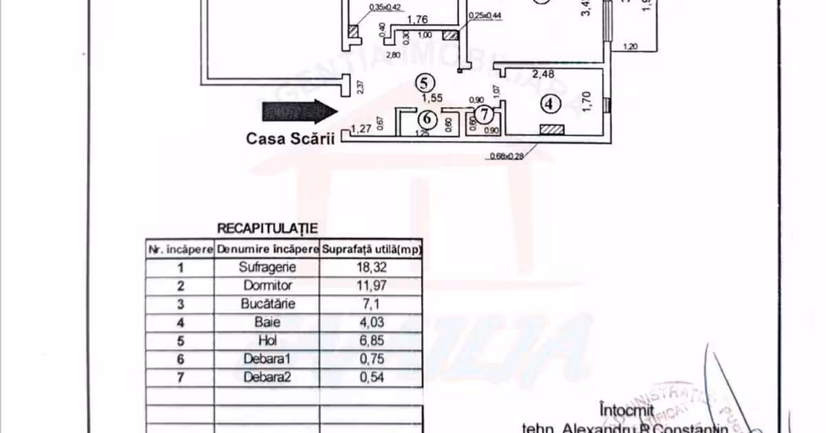 Apartament de vânzare cu 2 camere în zona Siderurgiștilor, Galați