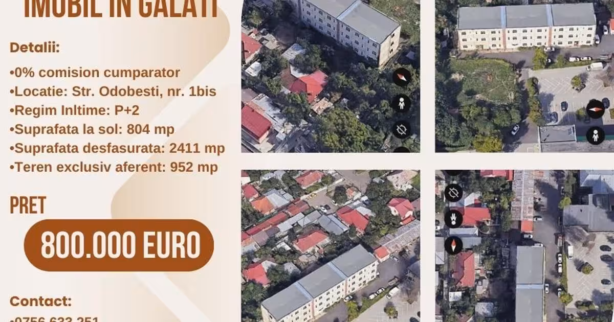 Spațiu industrial de vânzare 2411 mp Galați