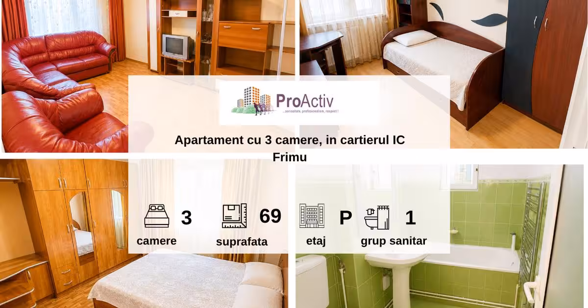 Apartament de vânzare cu 3 camere Galați