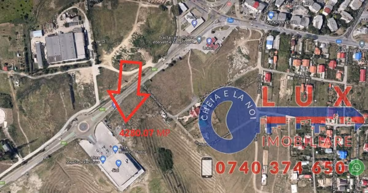 Teren Construcții intravilan de vânzare de 4280.07 mp, în zona Peco, Tulcea