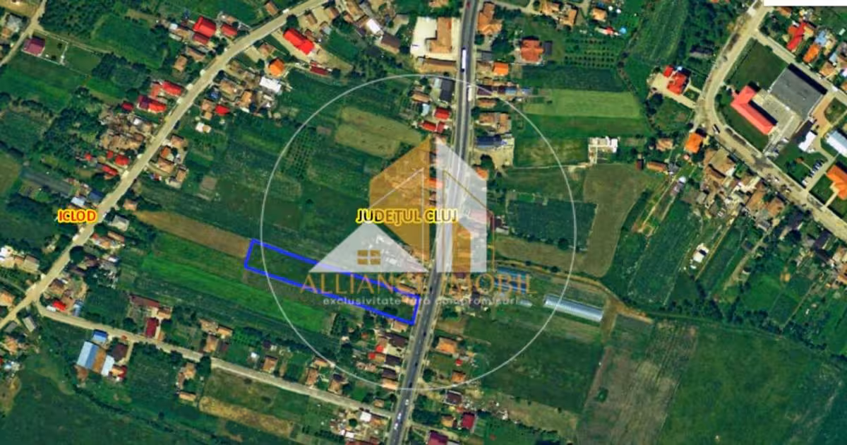 Teren Construcții intravilan de vânzare de 3577 mp, în Iclod