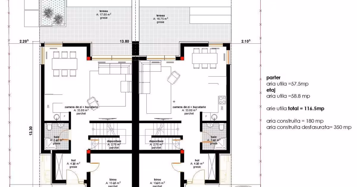Duplex de vânzare cu 5 camere în Remetea Mare