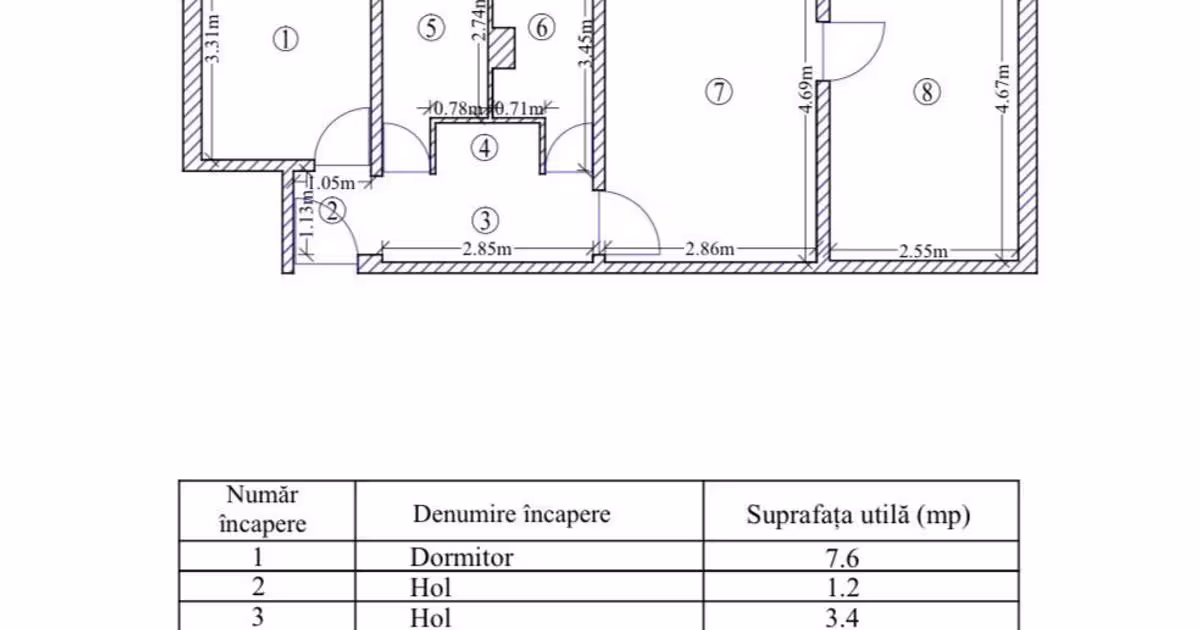 Apartament de vânzare cu 3 camere în zona Km 4-5, Constanța