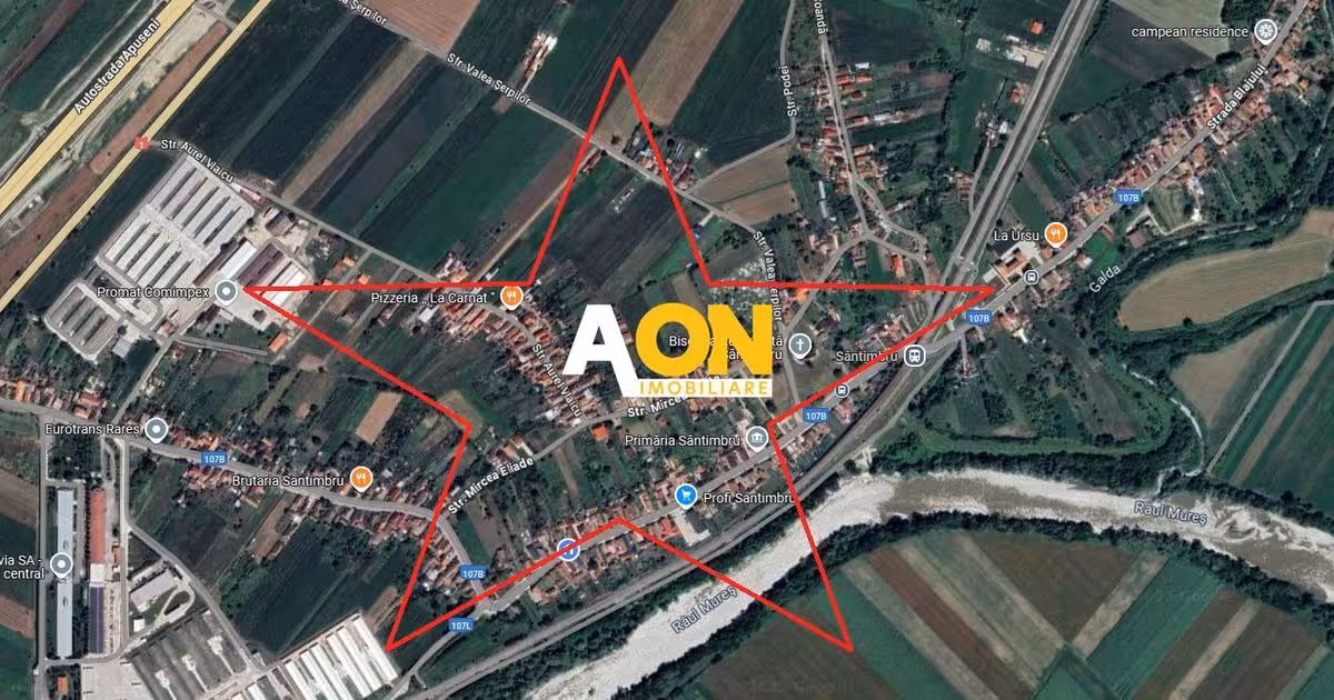 Teren Construcții intravilan de vânzare de 1412 mp, în Sântimbru