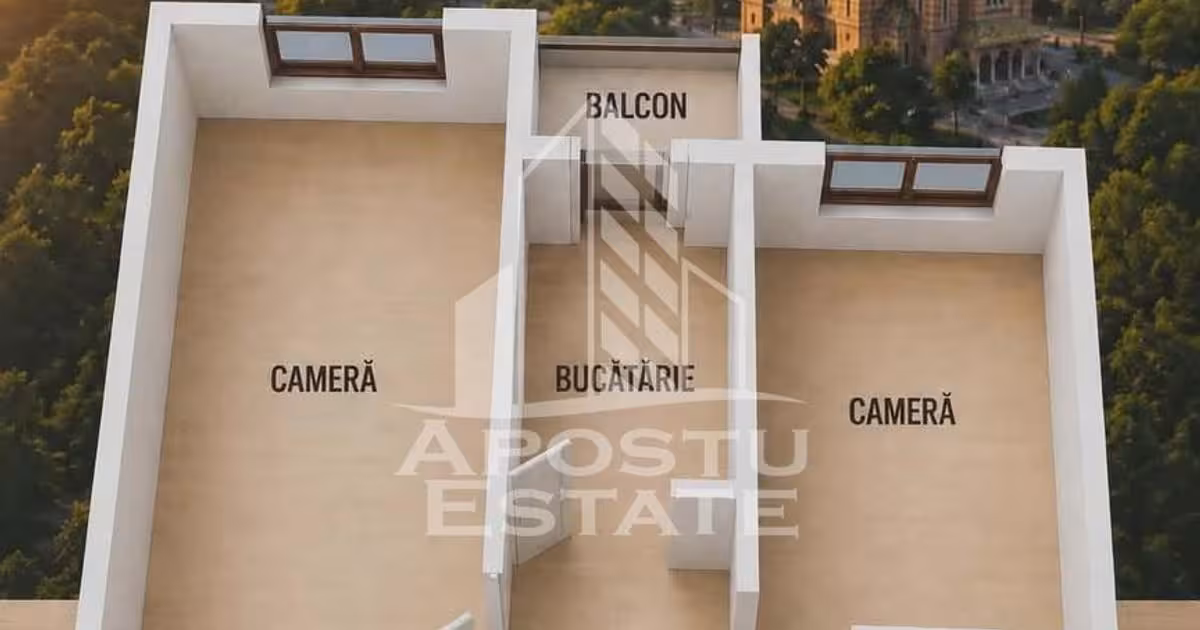 Apartament de vânzare cu 2 camere, mobilat în zona Soarelui, Timișoara