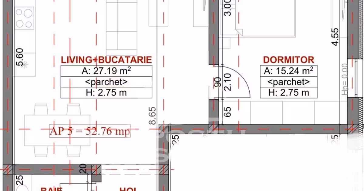 Apartament de vânzare cu 2 camere în Giroc
