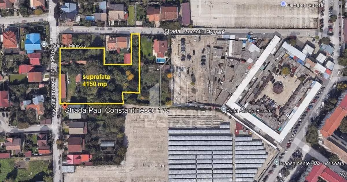 Teren Construcții intravilan de vânzare de 4150 mp, în zona Dâmbovița, Timișoara