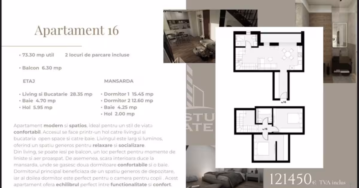 Apartament de vânzare cu 3 camere în Giroc