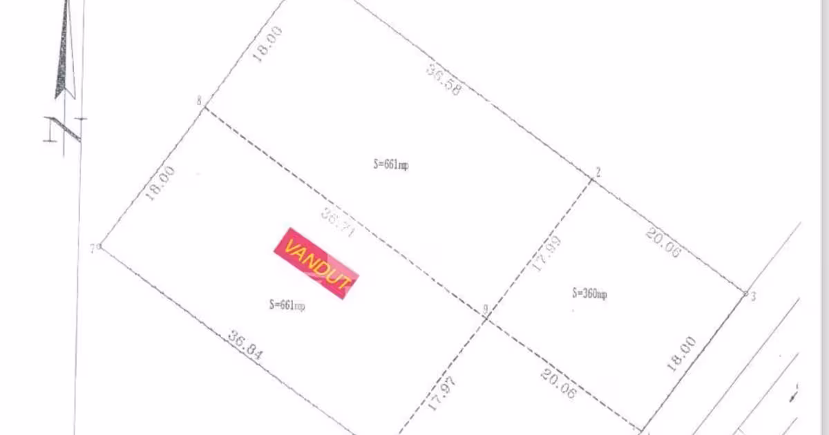Teren Construcții intravilan de vânzare de 1021 mp, în Dumbrăvița