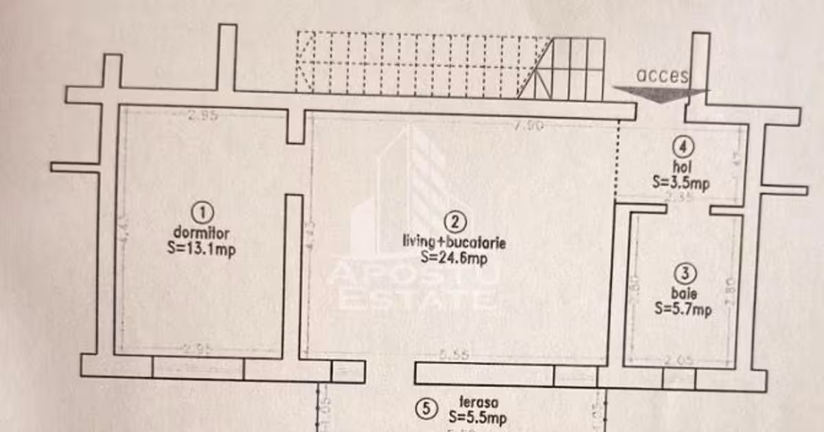 Apartament de vânzare cu 2 camere, mobilat în zona Braytim, Timișoara