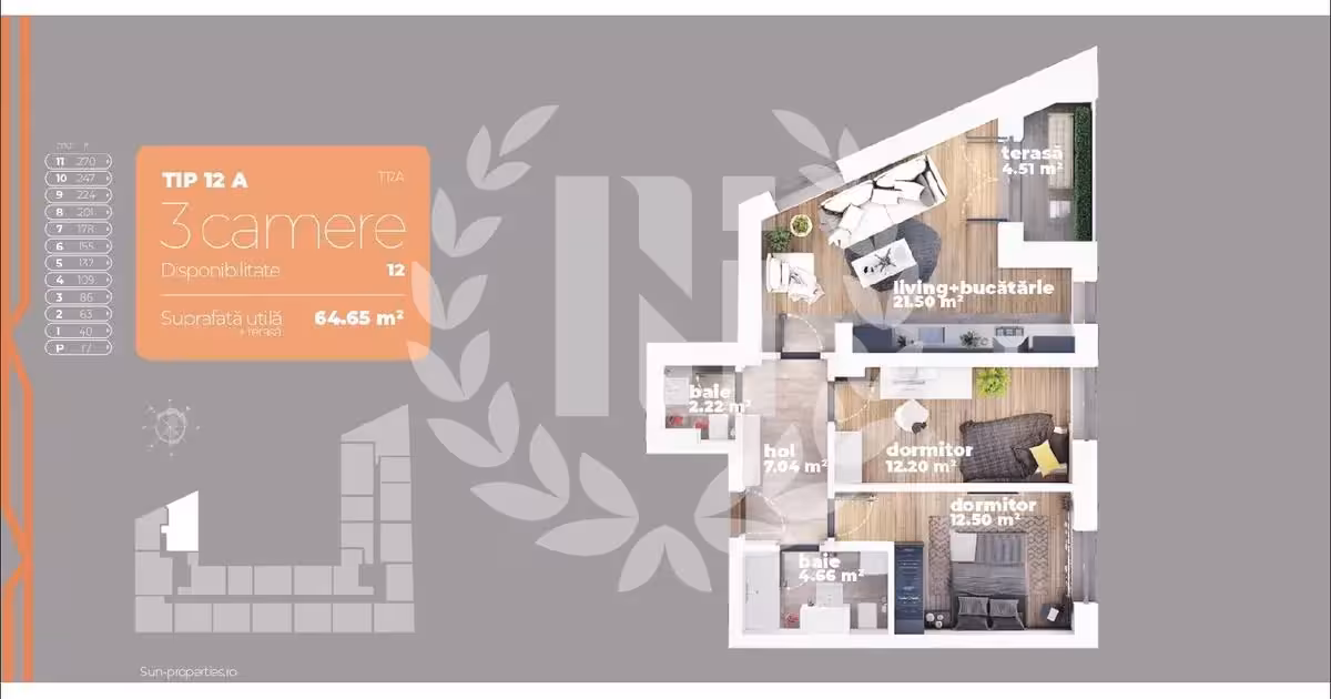 Apartament de vânzare cu 3 camere în zona Titan, Sector 3