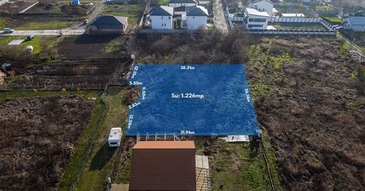 Teren Construcții intravilan de vânzare de 1226 mp, în Corbeanca
