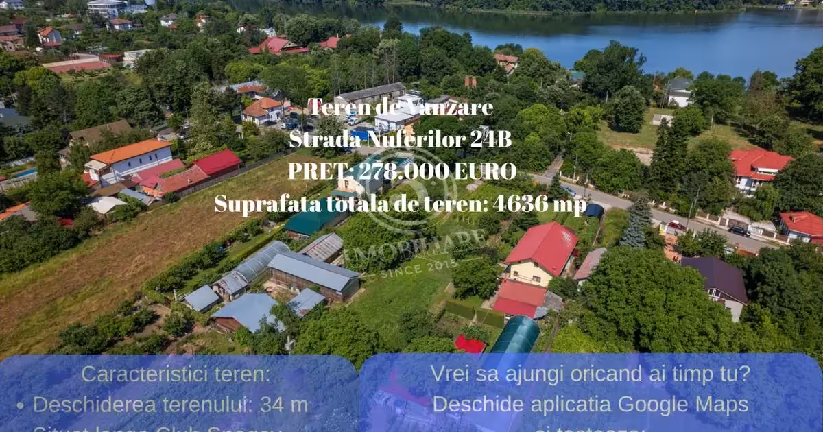 Teren Construcții intravilan de vânzare de 4636 mp, în Snagov