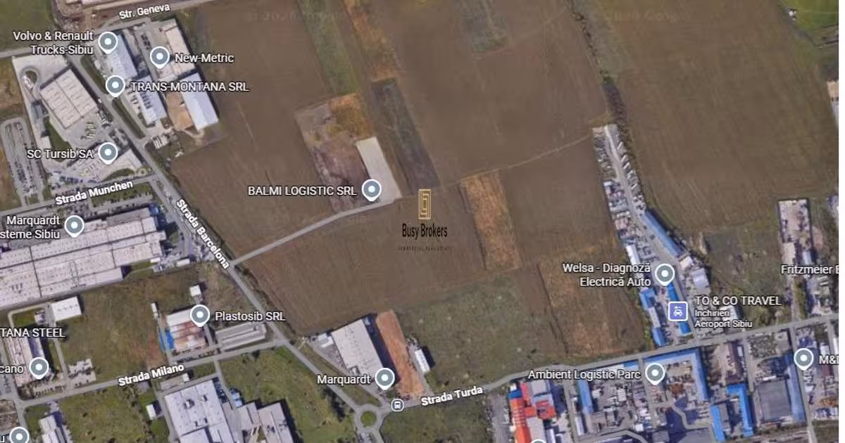 Teren Construcții intravilan de vânzare de 5000 mp, în zona Industrial Vest, Sibiu