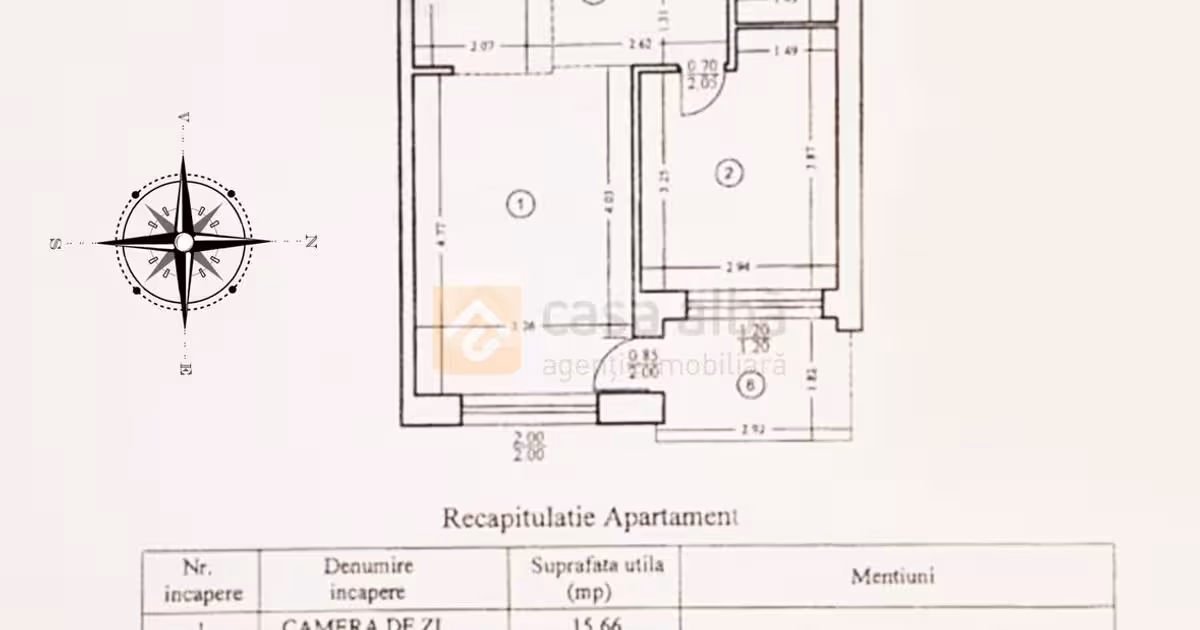 Apartament de vânzare cu 2 camere, mobilat în zona Tătărași, Iași