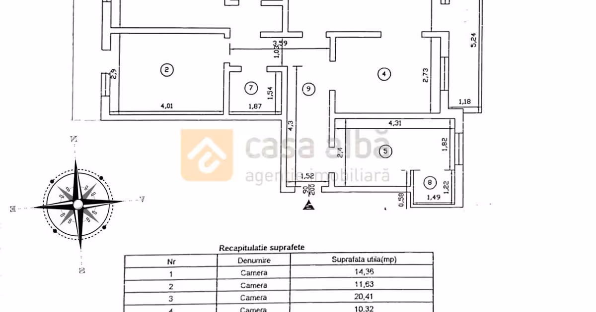 Apartament de vânzare cu 4 camere, mobilat în zona Gară, Iași