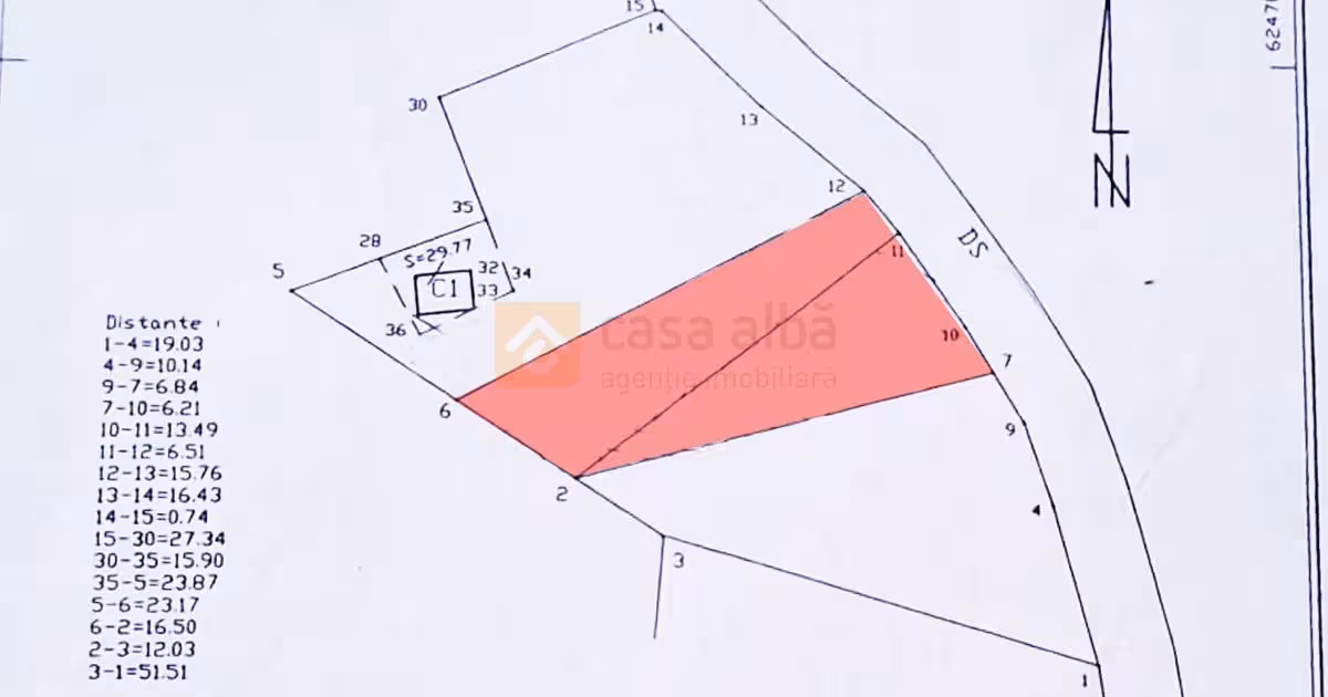 Teren Construcții intravilan de vânzare de 1000 mp, în zona Bucium, Iași