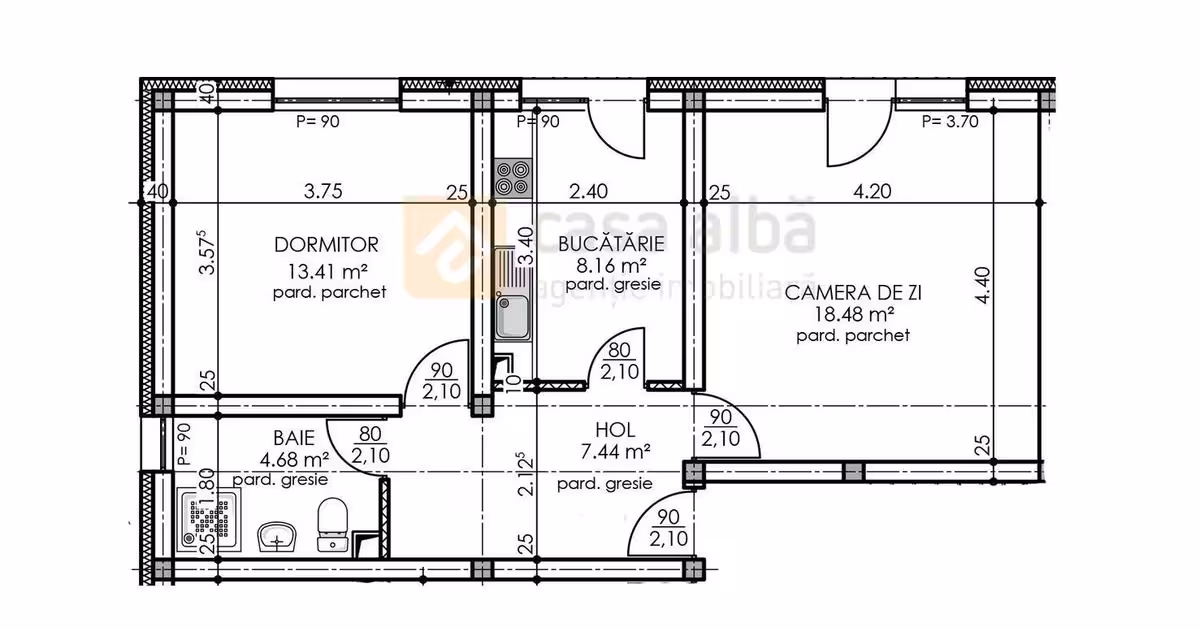 Apartament de vânzare cu 2 camere în zona Frumoasa, Iași