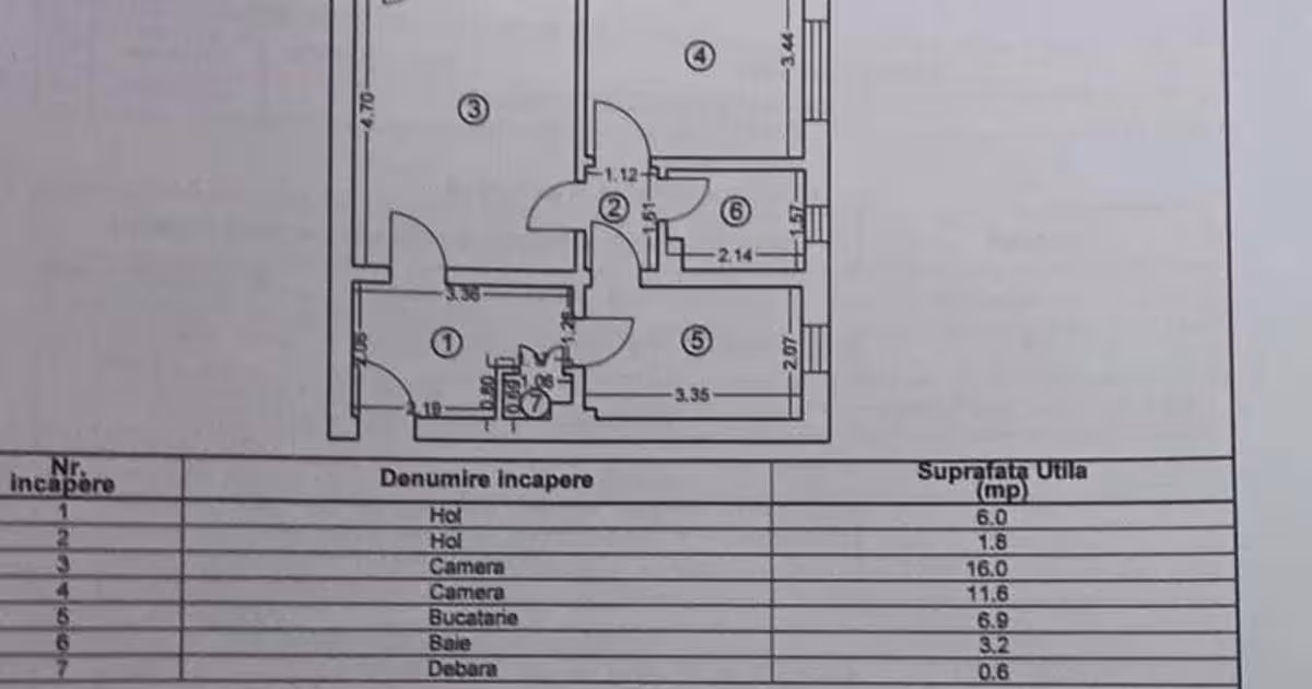 Apartament de vânzare cu 2 camere în zona Brătianu, Constanța
