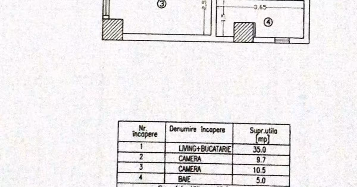 Apartament de vânzare cu 3 camere în zona Central, Iași