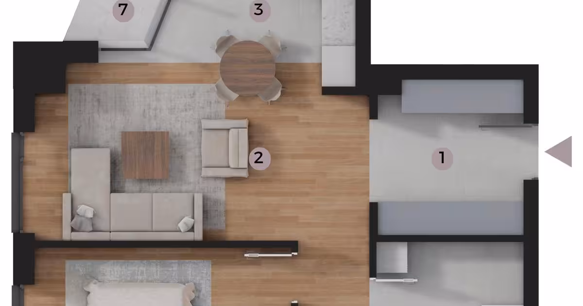 Apartament de vânzare cu 2 camere în zona Tătărași, Iași