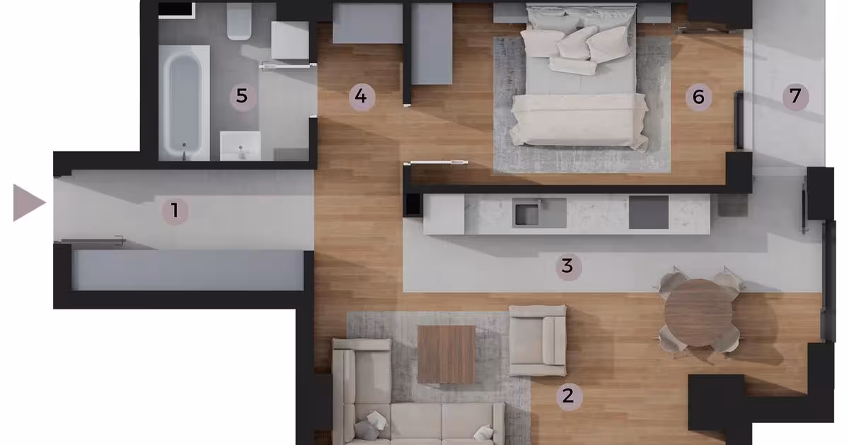 Apartament de vânzare cu 2 camere în zona Tătărași, Iași