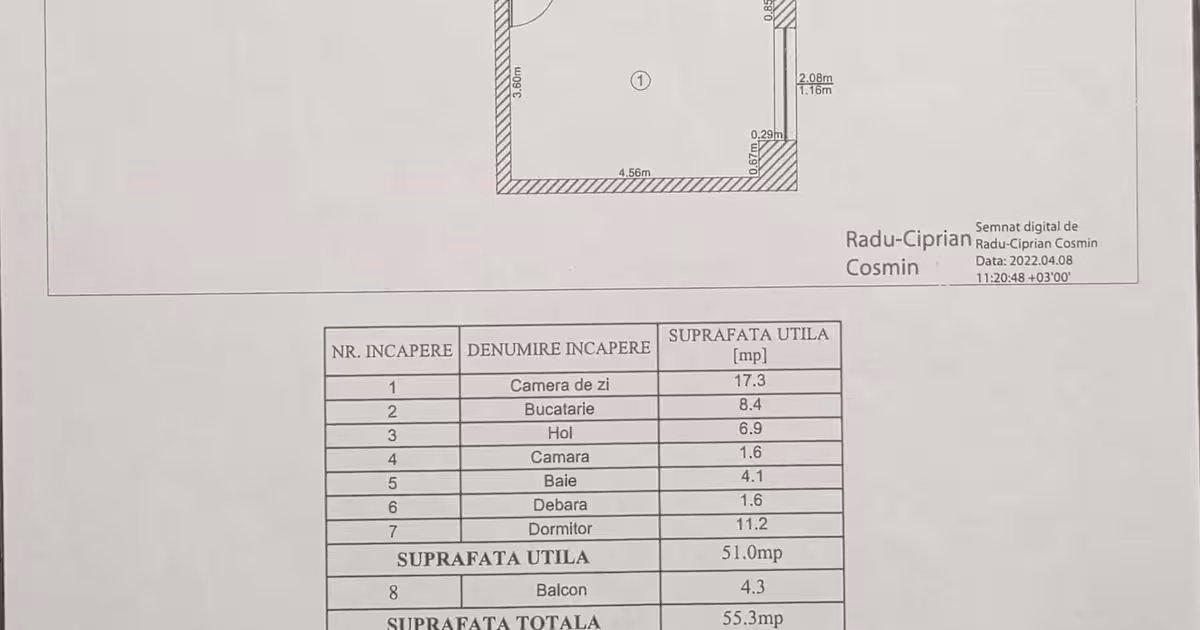 Apartament de vânzare cu 2 camere în zona Dacia, Iași