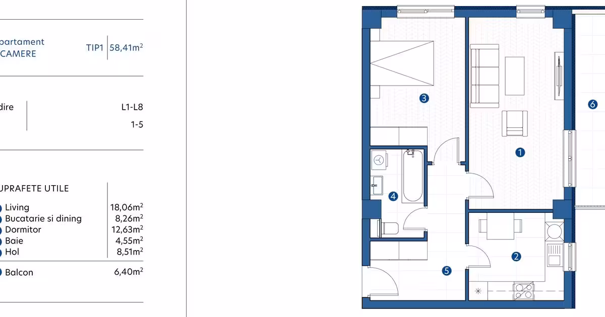 Apartament de vânzare cu 2 camere în zona Galata, Iași