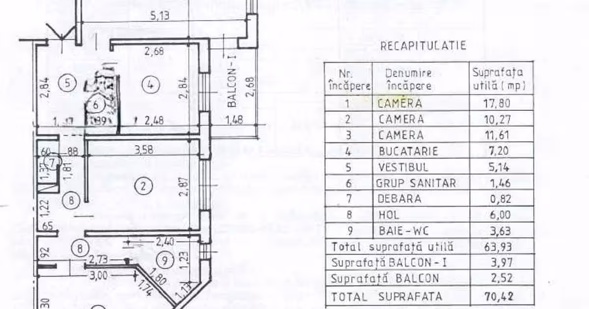 Apartament de vânzare cu 3 camere, mobilat în zona Nicolina, Iași