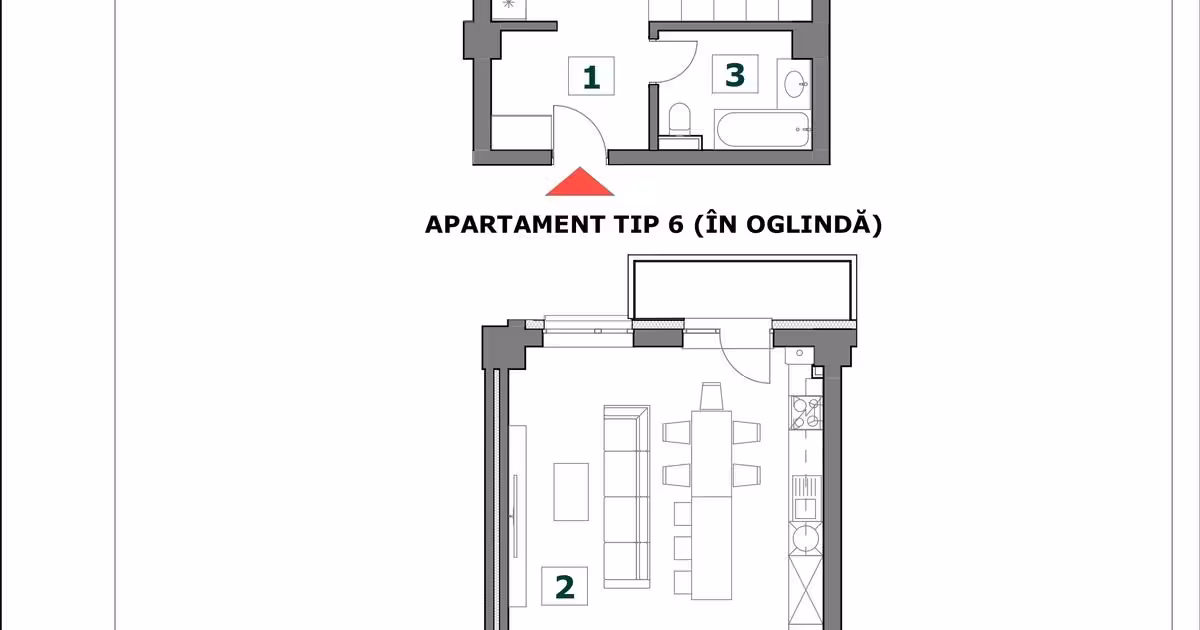Apartament de vânzare cu 2 camere în zona Bucium, Iași
