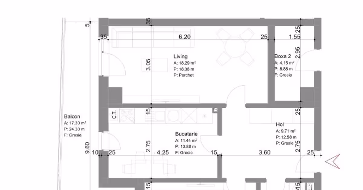 Apartament de vânzare cu 2 camere în zona Galata, Iași