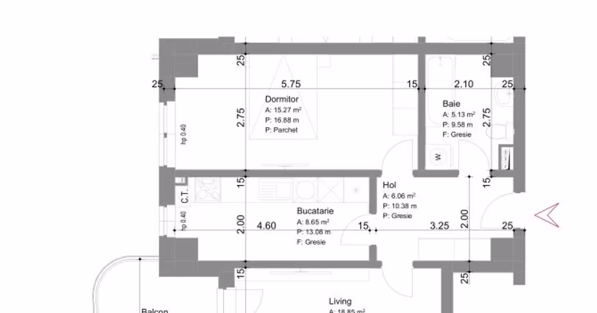 Apartament de vânzare cu 2 camere în zona Alexandru cel Bun, Iași