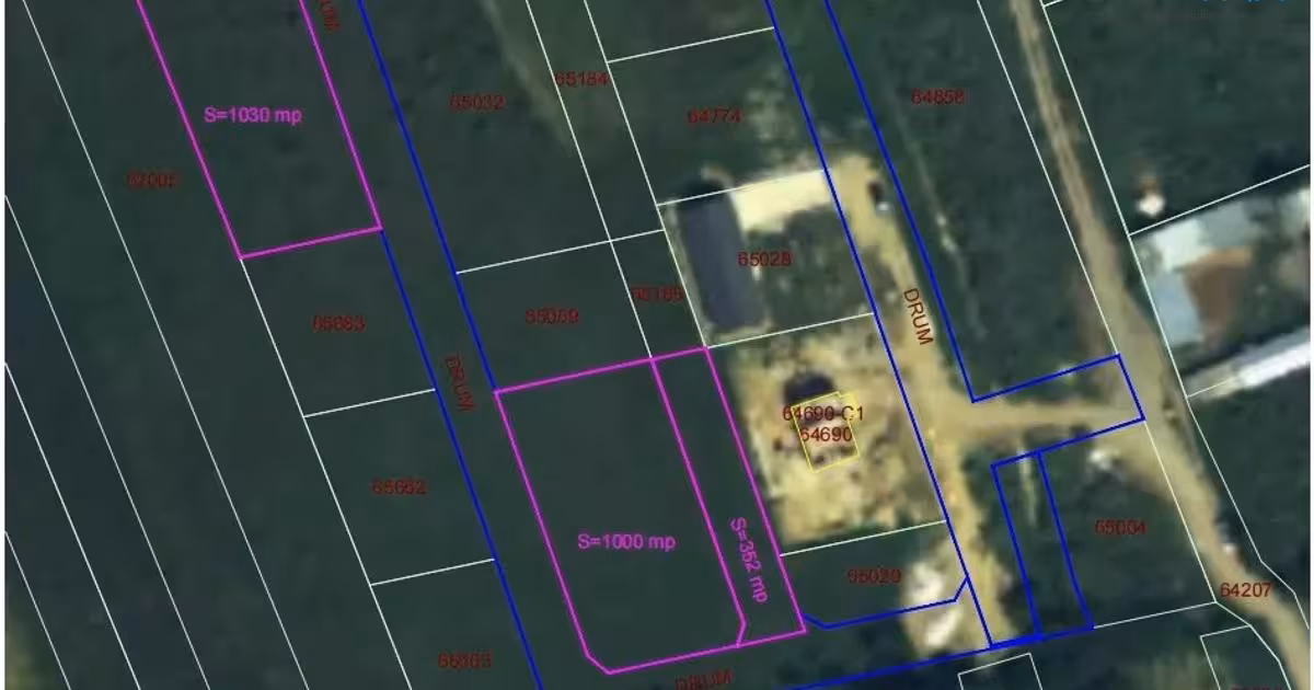 Teren Construcții intravilan de vânzare de 1000 mp, în Măgura