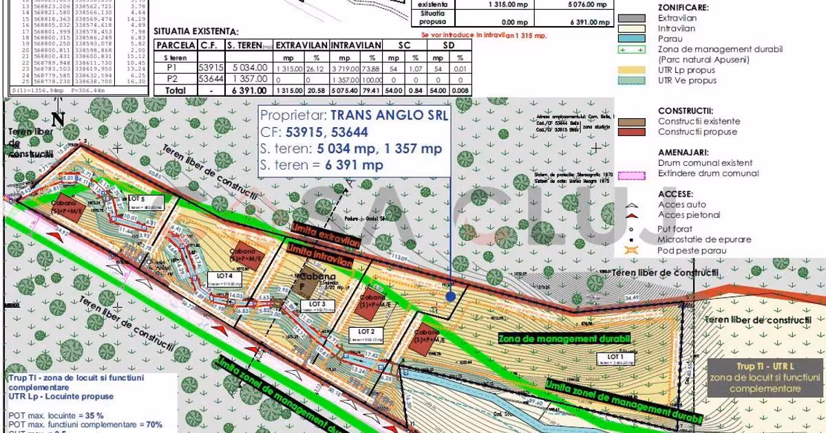 Teren Construcții intravilan de vânzare de 938 mp, în Poiana Horea