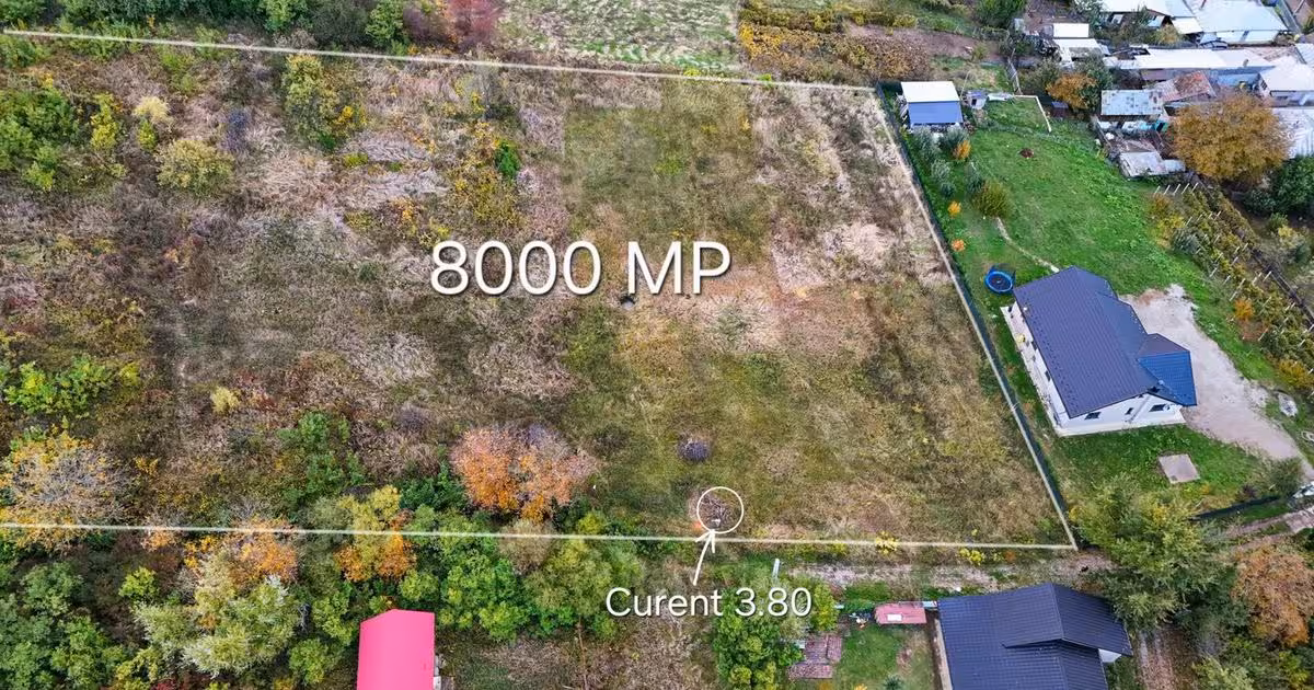 Teren Construcții intravilan de vânzare de 8000 mp, în Gârlenii de Sus