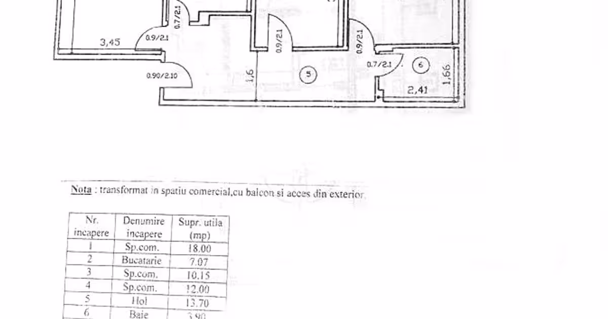 Spațiu comercial de vânzare 78 mp în zona Alexandru cel Bun, Iași