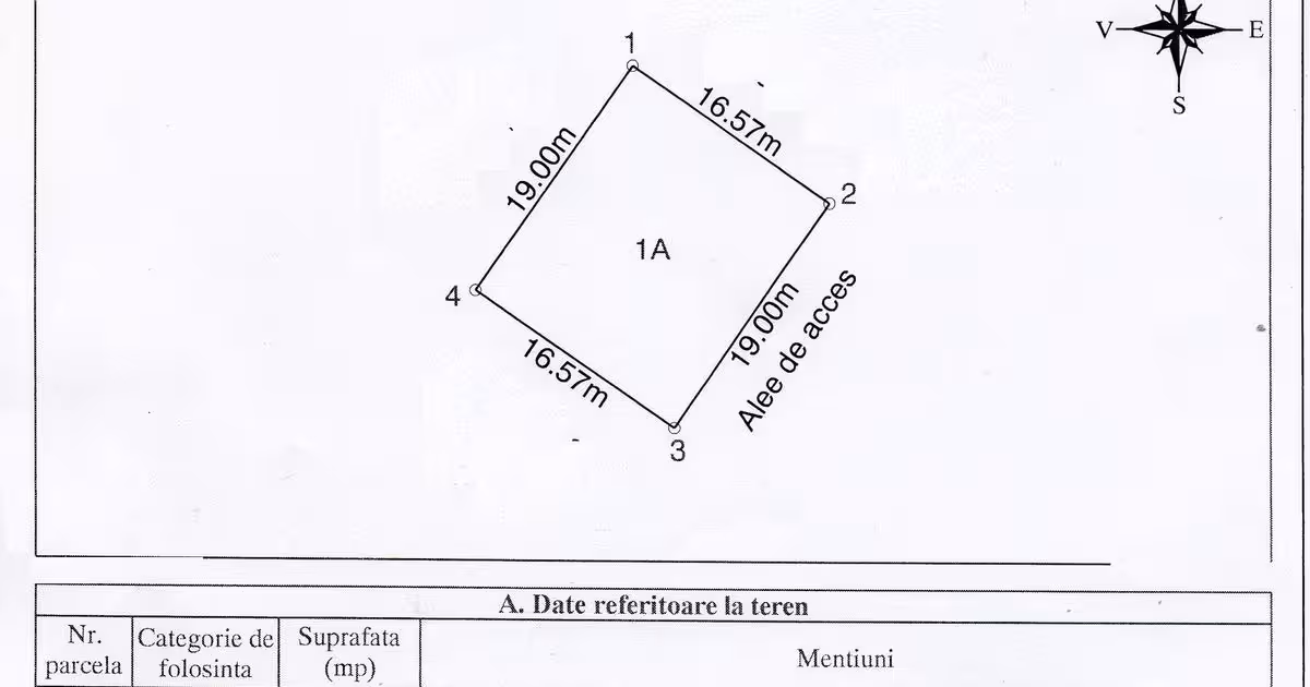 Teren Construcții intravilan de vânzare de 315 mp, în zona Viile Noi, Constanța