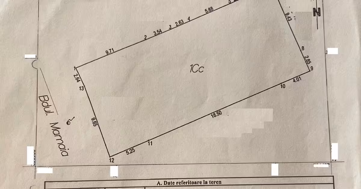 Teren Construcții intravilan de vânzare de 337 mp, în zona Delfinariu, Constanța